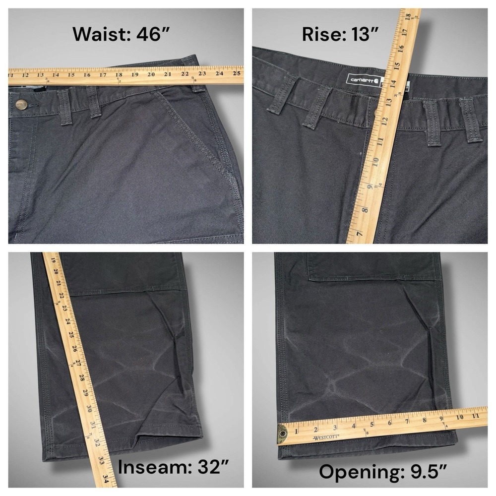 Carhartt‎ Rugged Flex Duck Double Knee Utility Work Pants Relaxed Fit Mens 46x32 - Picture 5 of 12